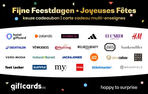 Giftcards.be Fijne Feestdagen Keuze Cadeaukaart