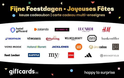Giftcards.be Fijne Feestdagen Keuze Cadeaukaart