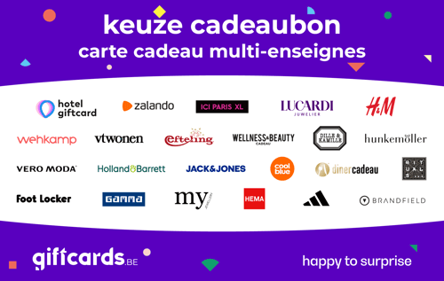 Giftcards.be Keuze Cadeaukaart